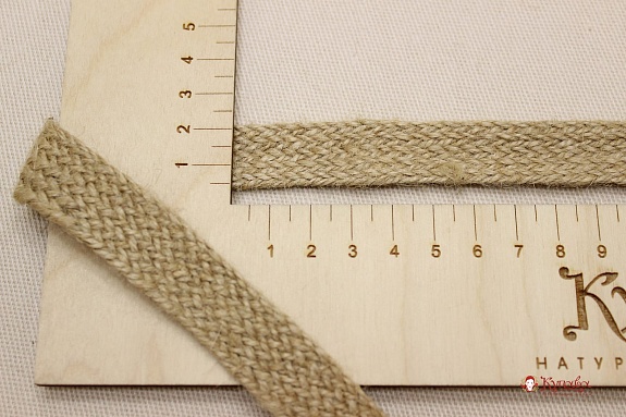 Тесьма плетеная, 17мм, джут-100%