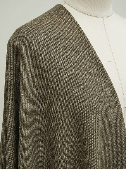 Шерсть костюмная Твид  цв.Коричнево-бежевый, ш.1.5м, шерсть-30%, п/э-70%, 270гр/м.кв