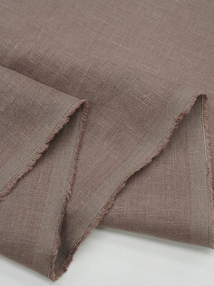 Лен костюмный с эффектом мятости цв.Какао, ш.1.45м, лен-100%, 190гр/м.кв