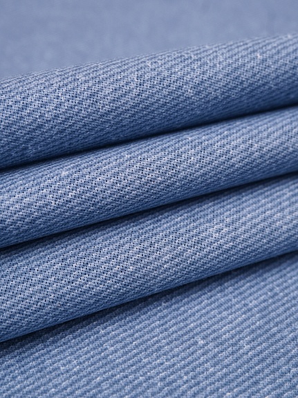 Бязь "Рубчик" цв.голубой джинс, ш.1.5м, хлопок-100%, 110гр/м.кв