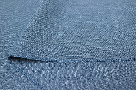 Лен с вискозой с эффектом мятости цв.Винтажный лазурно-серый, СОРТ2, 1.44м, лен-53%,виск-47%