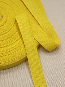 Лента киперная цв.солнечно-желтый, ш.18мм, хлопок-100%
