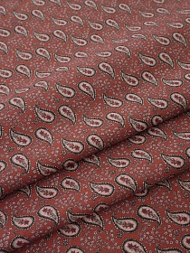 Хлопколен "Наиля" цв.терракотово-коричневый, ш.1.5м, лен-20%, хлопок-80%, 170гр/м.кв