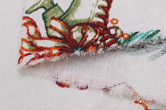 Хлопколен "Рождественское настроение" ш.1.5м, лен-9%, хлопок-91%, 200гр/м.кв