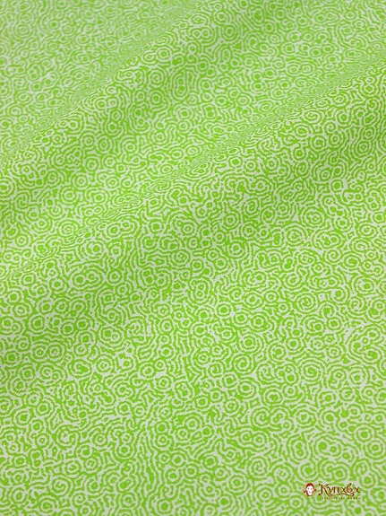 Поплин "Абстрактные завитушки" цв.салатовый, ш.1.5м, хлопок-100%, 110гр/м.кв