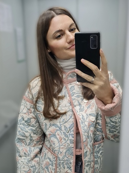 Курточка из  Полульна "Гранатовое настроение"