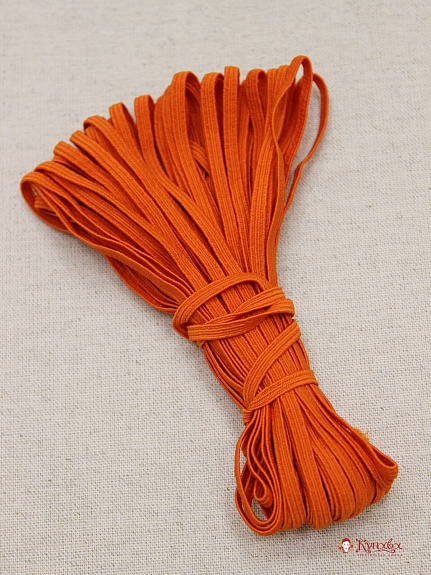 Резинка бельевая цв.Темно-оранжевый, ш.4мм, 10м