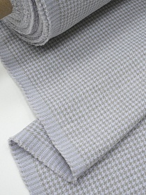 Лен костюмный с эф.мятости "Гусиная лапка" цв.св.голубой/серый, ш.1.45м, лен-100%, 350гр/м.кв