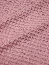 Вафельное премиум-полотно "Бохо" цв.пыльная роза, ш.1.5м, хлопок-100%, 230гр/м.кв