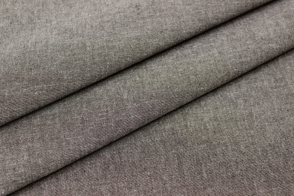 Вареный (стираный) хлопок цв.Горький шоколад меланж, ш.2.5м, хлопок-100%, 115гр/м.кв