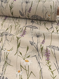 Полулен "Летний автограф" (на суровом), ш.1.5м, лен-30%, хлопок-70%, 140гр/м.кв