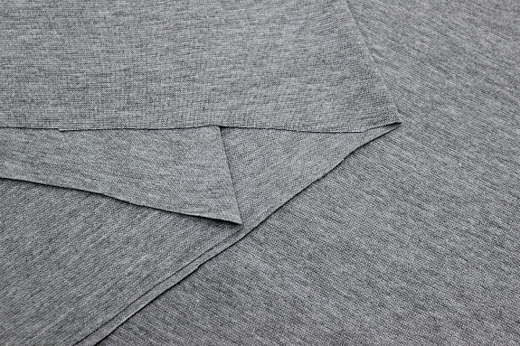 Рибана цв.Серый меланж, ш.1,7м (0,85м*2, чулок), хлопок-95%, лайкра-5%, 220гр/м.кв