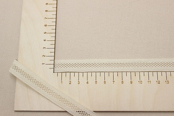 Кружево цв.суровый, ш.16мм, хлопок-100%#031214