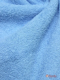 Махровая ткань цв.Небесно-голубой-2, ш.1.5м, хлопок-100%, 350гр/м.кв