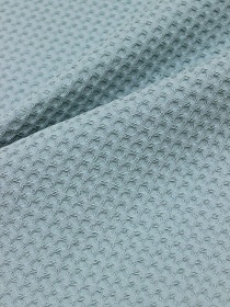 Вафельное премиум-полотно "Italy" цв.Св.голубой мох, ш.1.5м, хлопок-100%, 240гр/м.кв