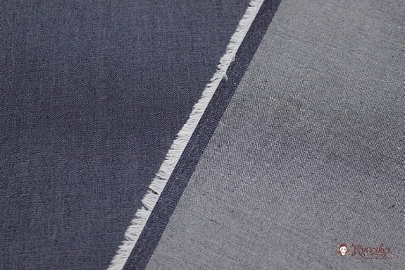 Сорочечная джинсовая ткань цв.Чернильно-синий, ш.1.48м, хлопок-50%, вискоза-50%, 137гр/м.кв