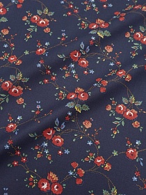 Перкаль "Славяна" цв.сине-фиолетовый, ш.1.5м, хлопок-100%, 120гр/м.кв