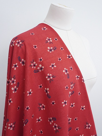 Хлопколен "Марта" цв.красный, СОРТ2, ш.1.5м, лен-20%, хлопок-80%, 145гр/м.кв