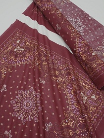 Ситец "Восточные узоры" (Гол.платок 0.95м*0.95м) цв.бордо, ш.0.95м, хл-100%, 99гр/м.кв, раппорт 1.0м