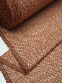 Шерсть пальтово-костюмная Твид "Мелкая елочка" цв.терракотово-бежевый, ш.1.5м, шерсть-40%, п/э-60%