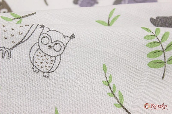 Муслин двухслойный "Лесная семейка", ш.1.35м, хлопок-100%, 100гр/м.кв