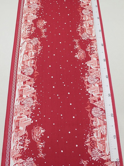 Дорожка "Полет Санты", ш.0.5м, хлопок-100%, 228гр/м.кв
