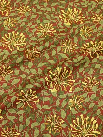 Перкаль Премиум (Digital) "Ликорис" цв.красно-терракотовый, ш.1.45м, хл-100%