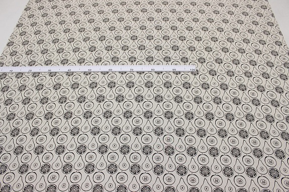 Полулен "Фруктовый микс" (на суровом),  ш.1.5м, лен-30%, хлопок-70%, 147гр/м.кв