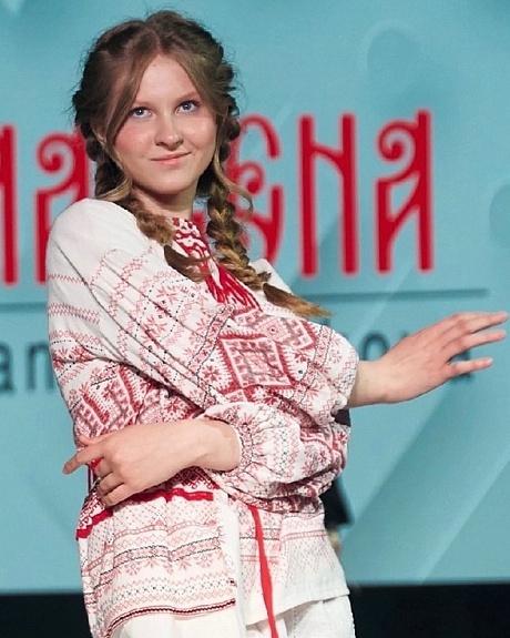 Рубаха коллекции "Блажена" из рогожки "Каравай"