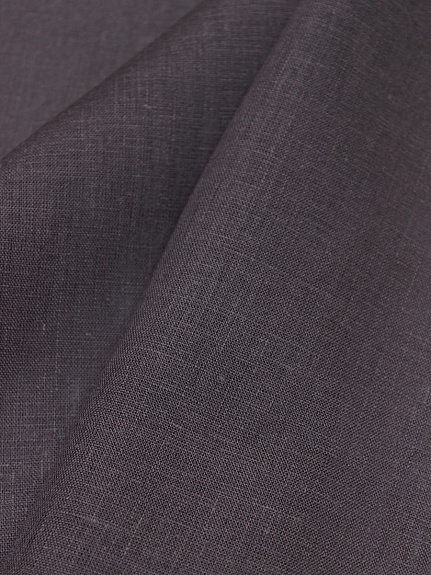Лен сорочечный цв.Темный кофейно-серый с лиловым оттенком, ш.1.5м, лен-100%, 125гр/м.кв
