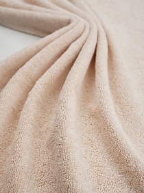 Махровая ткань Люкс цв.Кремово-бежевый, ш.1.55м, хлопок-100%, 550гр/м.кв