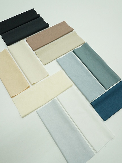 Набор тканей для рукоделия "Бязь однотонная: серо-бежевая гамма", 45*30 см, 12 шт