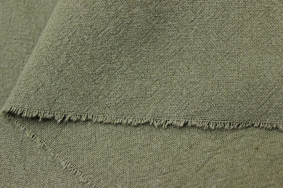 Брак(цена снижена) Хлопок крэш цв.Светло-зеленый хаки, ш.1.41м, хлопок-100%, 170гр/м.кв