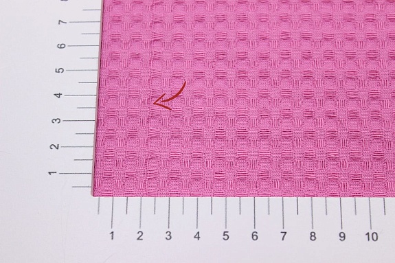 Вафельное премиум-полотно "Italy" цв.Ярко-розовый, Сорт2, ш.1.5м, хлопок-100%, 240гр/м.кв