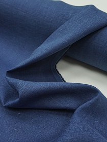 Лен костюмный с умягчением цв.Джинсово-синий, ш.1.5м, лен-100%, 190гр/м.кв