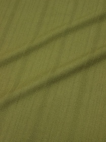 Фактурный хлопок "Рельефные полоски" цв.оливковый хаки, ш.1.45м, хл-100%, 110гр/м.кв