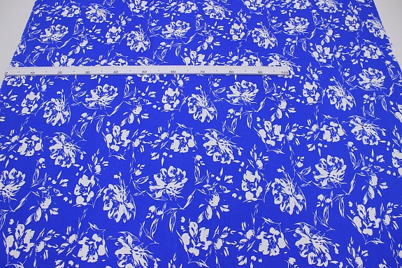Штапель Премиум "Лейнани" цв.кобальт синий, ш.1.42м, вискоза-100%, 110гр/м.кв