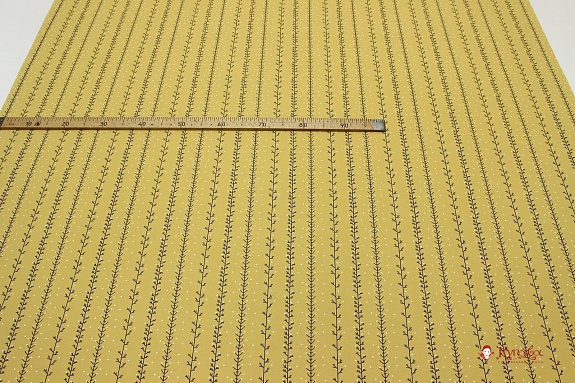 Теплый хлопок "Зимнее очарование" цв.бледная горчица, ш.1.50м, хлопок-100%, 160гр/м.кв