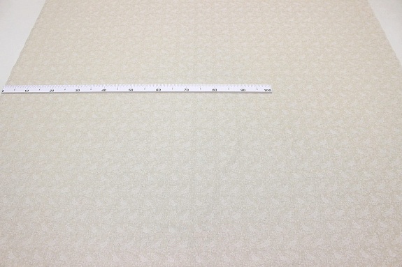 Полулен "Набойка белые птички" (на суровом), ш.1.5м, лен-30%, хлопок-70%, 140гр/м.кв