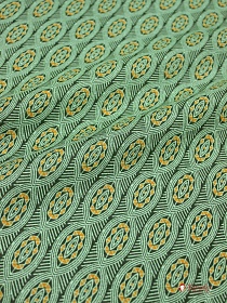 Ситец "Зеленый плетеный орнамент", ш.0.8м, хлопок-100%, 90гр/м.кв