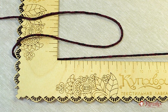 Шнур меланжевый цв.черный/бордовый, 2мм, хлопок-100%