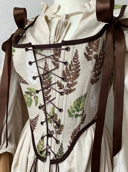 Корсет из полульна "Листья папоротника"