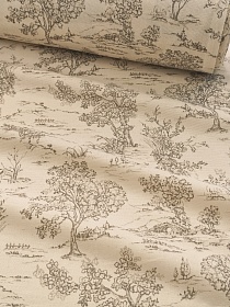 Рогожка "Пастораль" (на суровом), ш.1.5м, хлопок-100%, 160гр/м.кв