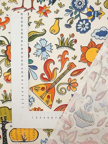 Рогожка "Русские забавы", ш.1.5м, хлопок-100%, 165гр/м.кв