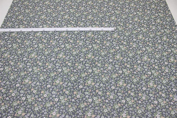 Сатин "Летиция" цв.серая морская волна, ш.1.60м, хлопок-100%, 110гр/м.кв
