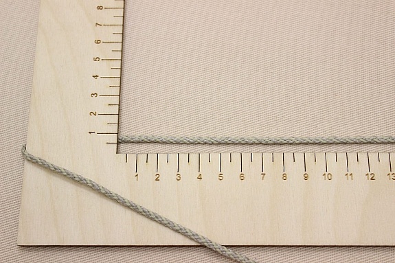 Шнур цв.серый льняной, 3мм, лен-68%, п/э-32%