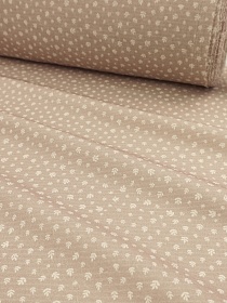 Хлопколен Цифр.печать "Абелия" цв.бежевый, СОРТ2, ш.1.45м, лен-10%, хл-85%, п/э-5%, 130гр/м.кв