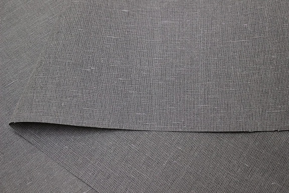 Полулен цв.Стальной графит, СОРТ2, ш.1.5м, лен-57%, хлопок-43%, 200гр/м.кв