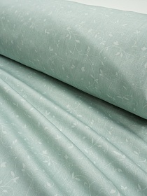 Сатин "Букет мечты - веточки" цв.мятная дымка, (комп), ш.2.5м, хлопок-100%, 115гр/м.кв