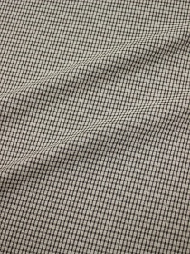 Пестрядь "Мелкая кофейная клетка на серо-бежевом", ш.1.45м, хлопок-100%,130гр/м.кв